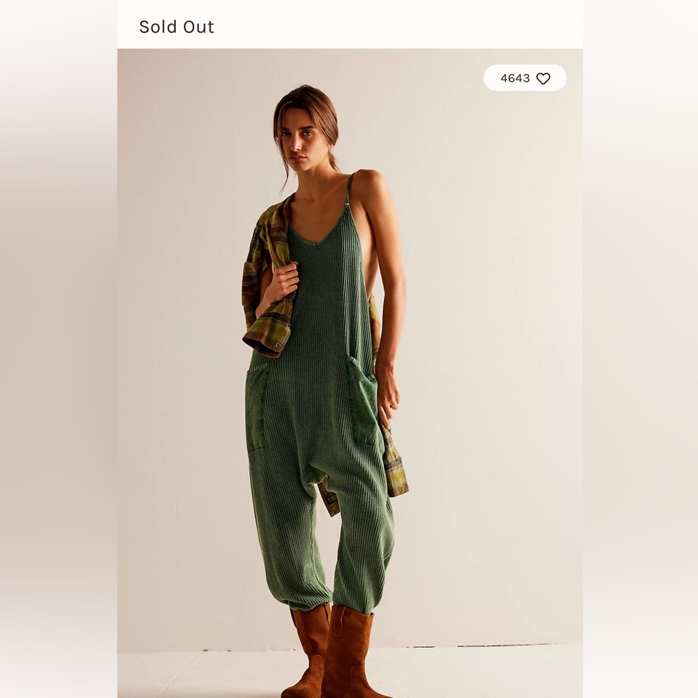 Free People Olive Green One Piece